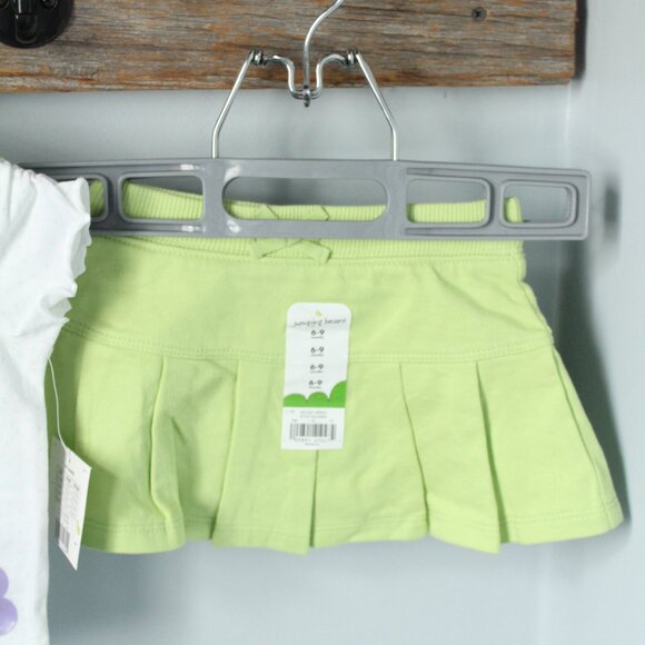 🍁5/$25🎃 Jumping Beans Size 6-9M Outfit Lime Skort - Picture 3 of 3